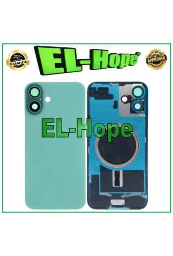 FUNDA TRASERA DE CRISTAL + MAGSAFE PARA IPHONE 16 PLUS VERDE AGUA