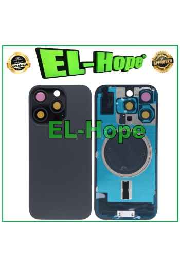 FUNDA TRASERA DE VIDRIO + MAGSAFE PARA IPHONE 16 PRO NEGRO TITANIO