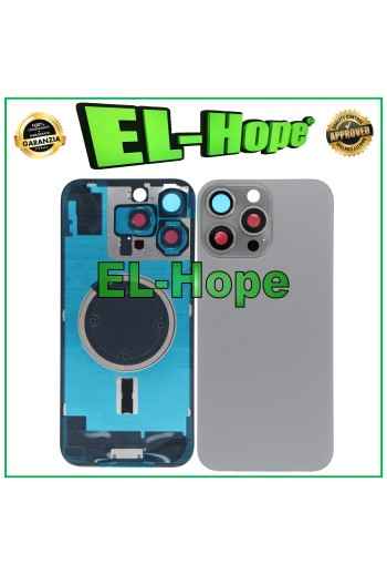 FUNDA TRASERA DE VIDRIO MAGSAFE PARA IPHONE 16 PRO MAX TITANIO NATURAL