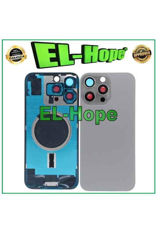 FUNDA TRASERA DE VIDRIO MAGSAFE PARA IPHONE 16 PRO MAX TITANIO NATURAL