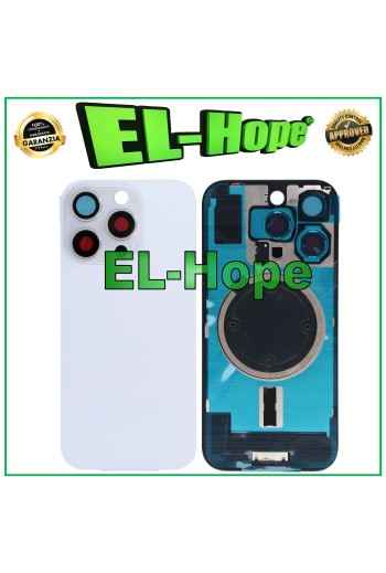 FUNDA TRASERA DE CRISTAL MAGSAFE PARA IPHONE 16 PRO BLANCO TITANIO