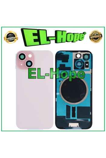 FUNDA TRASERA DE CRISTAL + MAGSAFE PARA IPHONE 15 ROSA