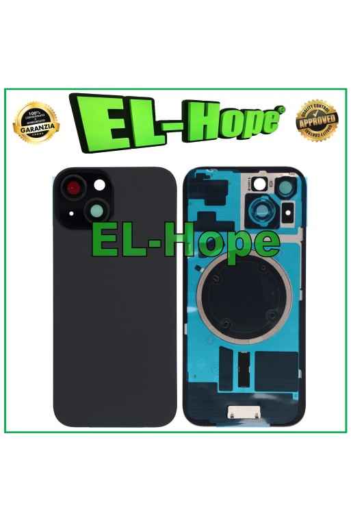 FUNDA TRASERA DE CRISTAL + MAGSAFE PARA IPHONE 15 NEGRA
