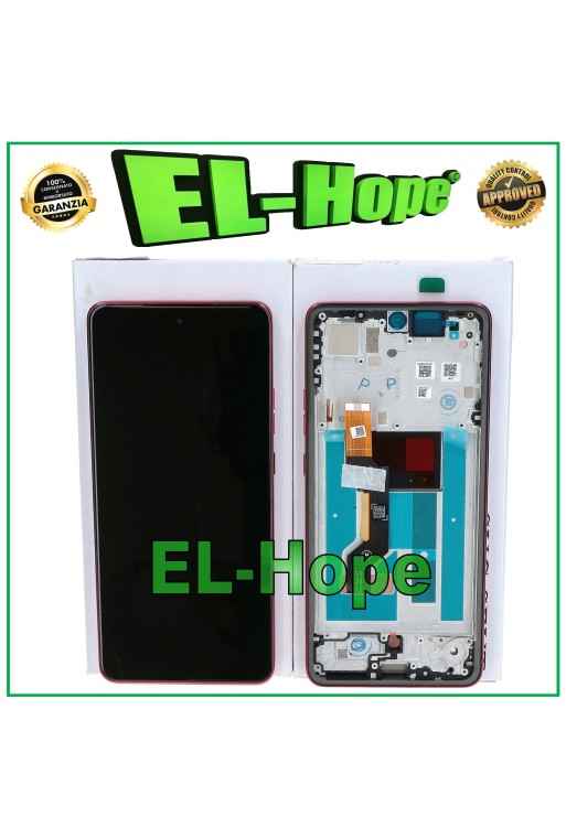 PANTALLA LCD TÁCTIL CON MARCO OLED SERVICIO ORIGINAL MOTOROLA MOTO G86 5G XT2527 ROJO