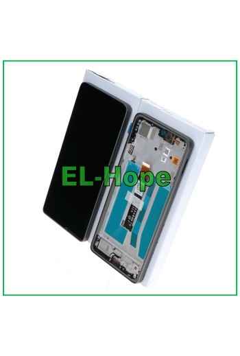 MARCO DE PANTALLA LCD SERVICIO ORIGINAL MOTOROLA MOTO G75 5G XT2437 TÁCTIL GRIS
