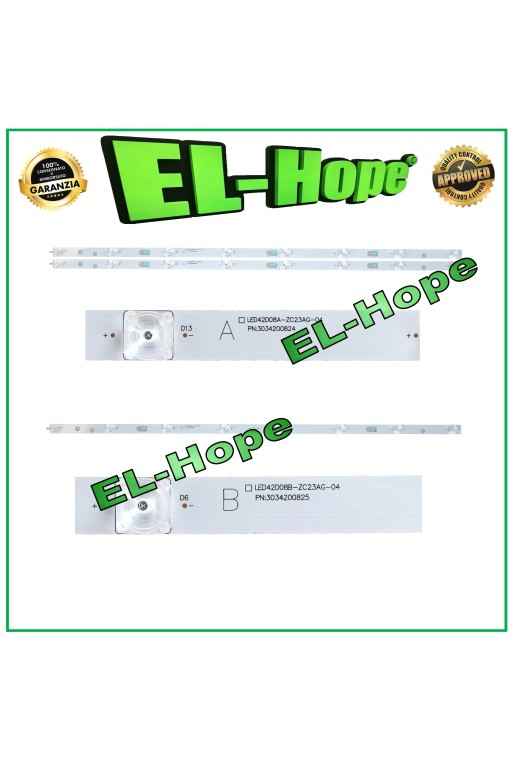 KIT DE 3 BARRAS DE TIRAS LED DE 8 PULGADAS PARA TV HAIER LED42D08A-ZC23AG-04 / LED42D08B-ZC23AG-04
