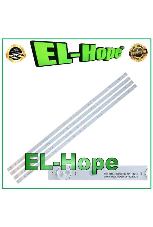 Kit de 4 barras y 8 LED para TV de 39 Changhong CRH-K385353504085C8 K3853535040883M Rev1