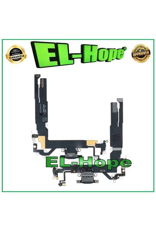 Conector de carga para iPhone 17, base de carga con micrófono y antena, color negro mate