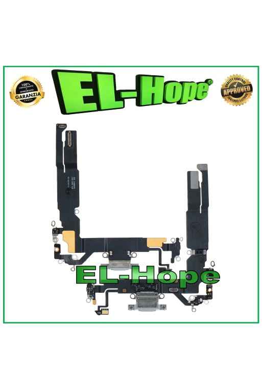 Conector de carga para iPhone 17, base de carga para antena de micrófono, color blanco plano