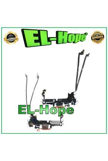 Conector de carga para iPhone 17 Pro, base de antena para micrófono, carga plana naranja