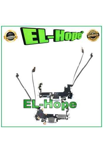 Conector de carga para iPhone 17 Pro, base de carga plana plateada para micrófono y antena