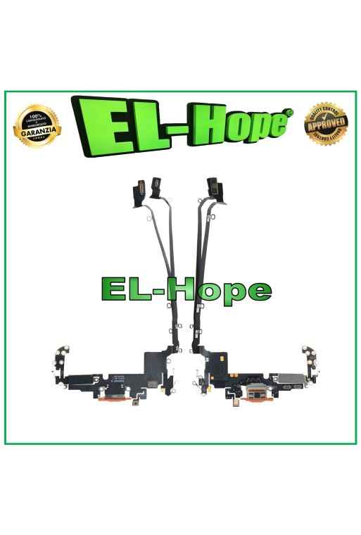 Conector de carga para iPhone 17 Pro Max, micrófono, antena, carga plana, naranja